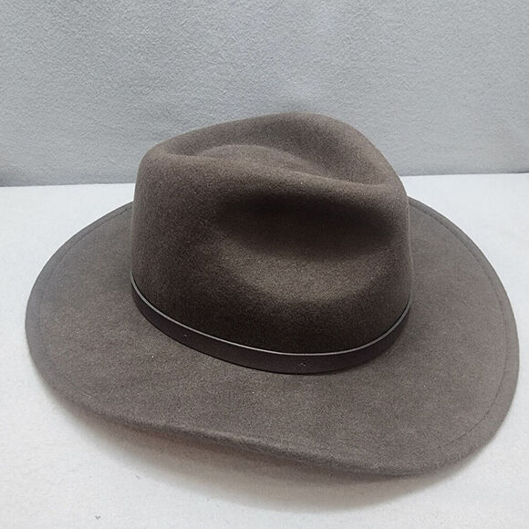 DPC Dorfman Pacific USA Black 100% Wool Felt Western Cowboy Men's Hat Sz L - Picture 2 of 10